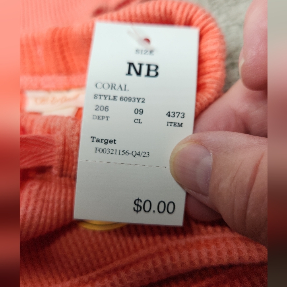 Baby Solid Top & Bottom Set - Cat & Jack Orange Newborn - Picture 7 of 14